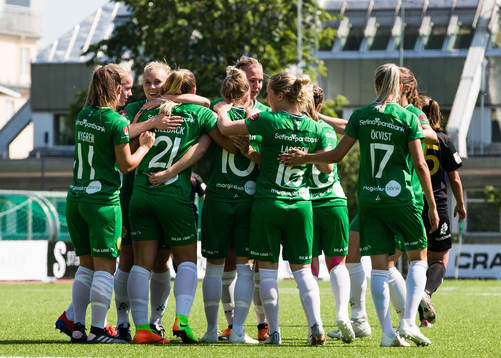 Hammarbys spelare jublar