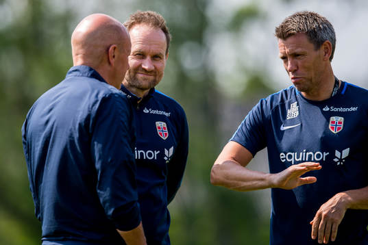 Geir Frigård, assistant coach, and Gunnar Halle, head