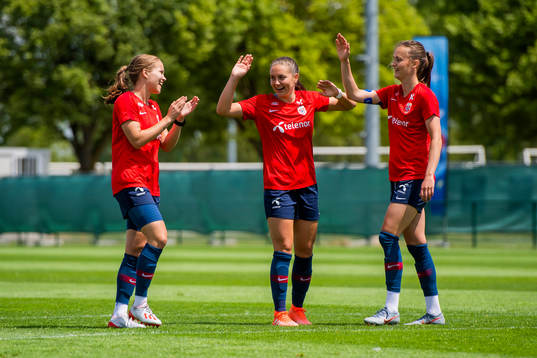 Guro Reiten, Vilde Bøe Risa and Caroline Graham Hansen of