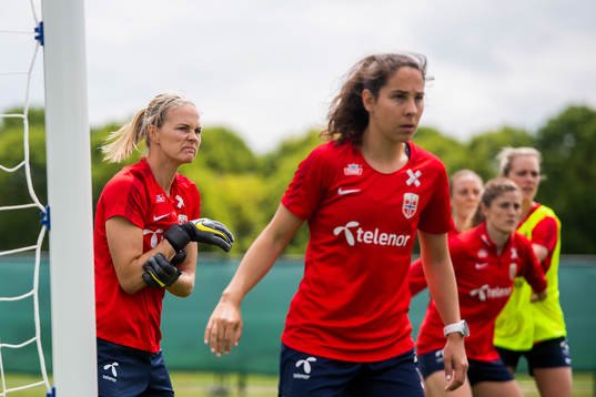 Goalkeeper Ingrid Hjelmseth of Norway