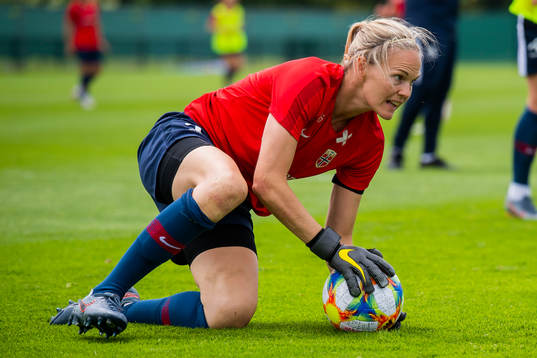 Goalkeeper Ingrid Hjelmseth of Norway