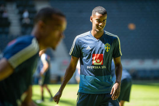 Alexander Isak of the Swedish national football team