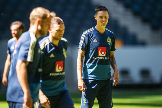Mikael Lustig of the Swedish national football team