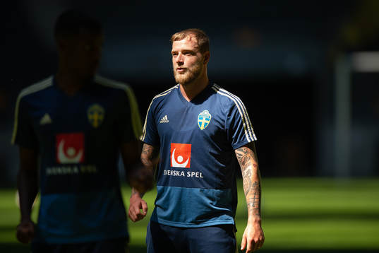 John Guidetti of the Swedish national football team