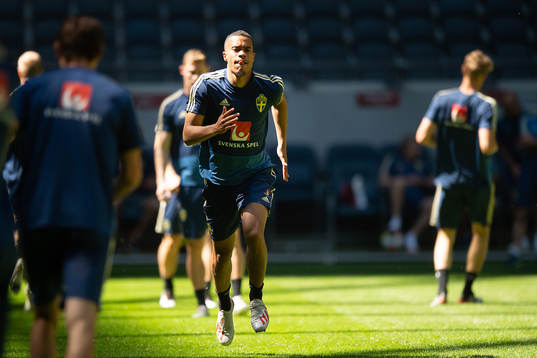 Robin Quaison of the Swedish national football team