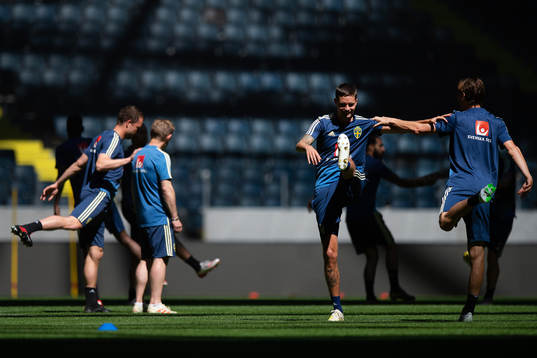 Mikael Lustig of the Swedish national football team