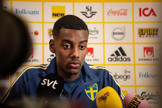 Alexander Isak of the Swedish national football team
