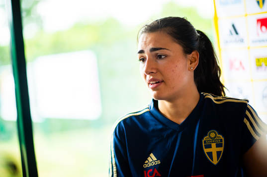 Goalkeeper Zecira Musovic of Swedish national women