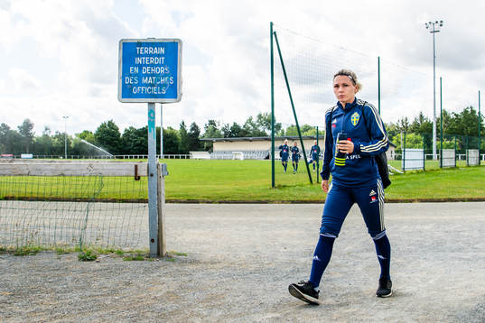 Goalkeeper Jennifer Falk of Swedish national women football