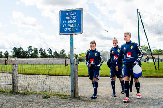 Julia Zigiotti Olme, Caroline Seger and Nilla Fischer of