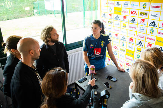 Goalkeeper Zecira Musovic of Swedish national women