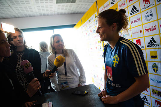 Anna Anvegård of Swedish national women football team