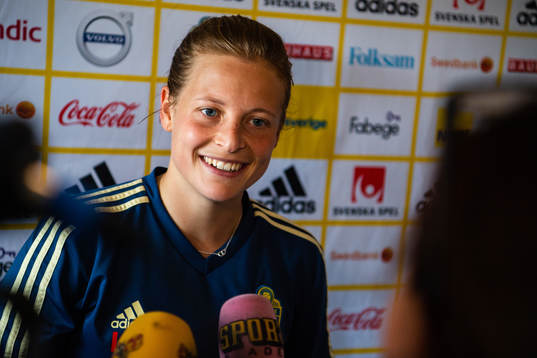Anna Anvegård of Swedish national women football team