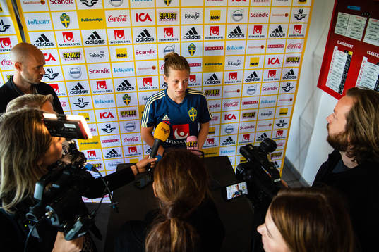 Anna Anvegård of Swedish national women football team