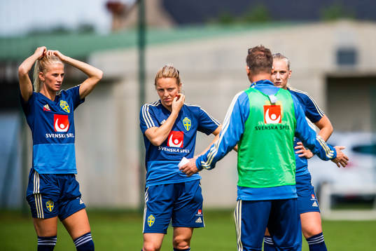 Sofia Jakobsson , Mimmi Larsson and Stina Blackstenius with