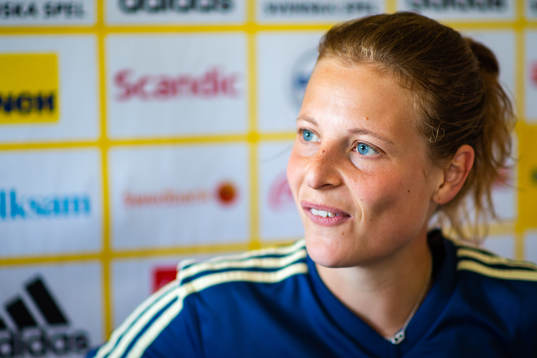 Anna Anvegård of Swedish national women football team