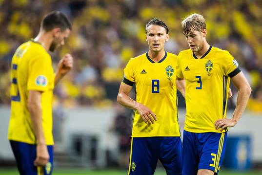 Albin Ekdal and Filip Helander of Sweden