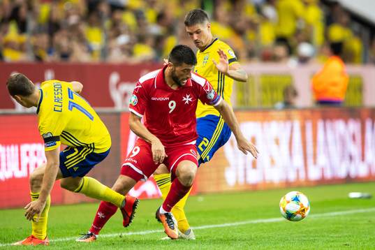 Zach Muscat of Malta against Viktor Claesson and Mikael