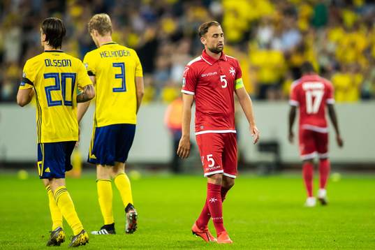 Ferdinando Apap of Malta looks dejected