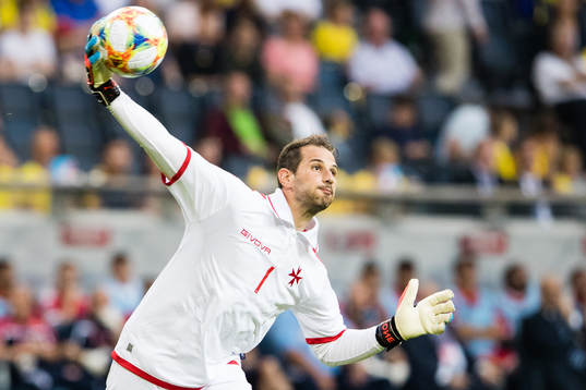 Goalkeeper Henry Bonello of Malta