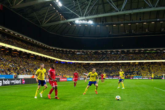 Joseph Mbong of Malta and Mikael Lustig and Viktor Claesson