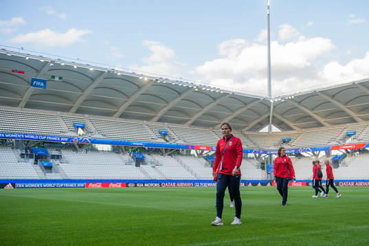 Emilie Bosshard Haavi of Norway walks