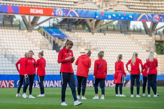 Caroline Graham Hansen of Norway walks
