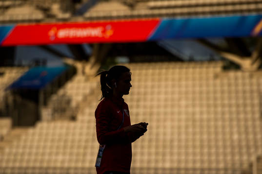 Caroline Graham Hansen of Norway walks