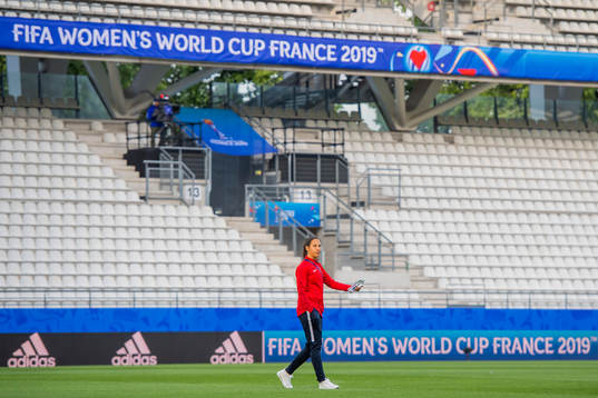 Ingrid Moe Wold of Norway walks