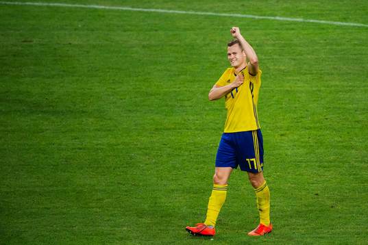 Viktor Claesson of Sweden celebrate