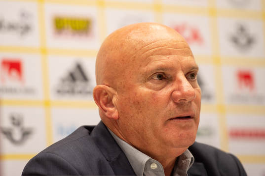 head coach Ray Farrugia of Malta attends a press conference