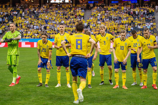 goalkeeper Robin Olsen, Kristoffer Olsson, Mikael Lustig,
