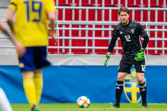 Goalkeeper Kalle Joelsson of Sweden