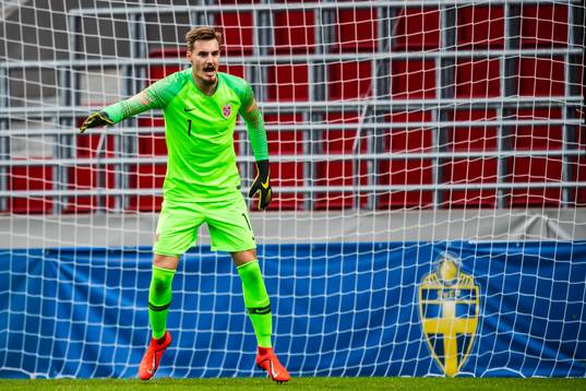 Goalkeeper Christian Kjetil Haug of Norway