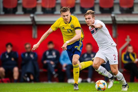 Jake Larsson of Sweden and Fredrik André Bjørkan of Norway