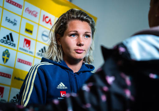Goalkeeper Jennifer Falk of Swedish national women football