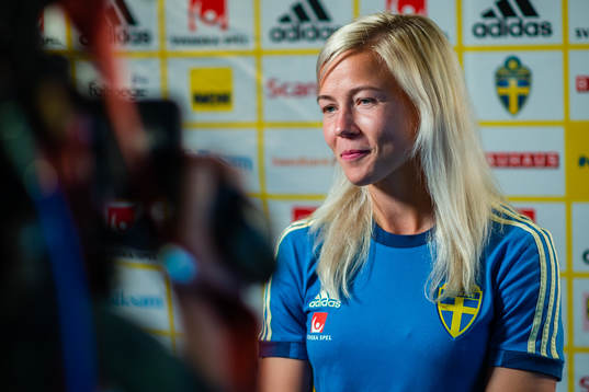 Hanna Glas of Swedish national women football team