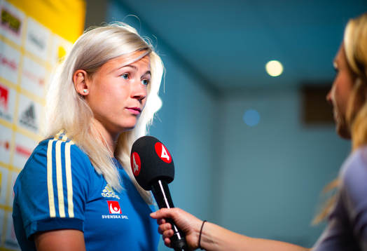 Hanna Glas of Swedish national women football team