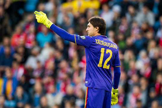 Goalkeeper Ciprian Tatarusanu of Romania