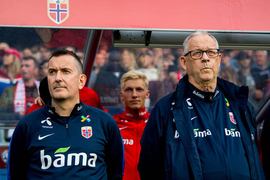 Per Joar Hansen, assistant coach, and Lars Lagerbäck, head