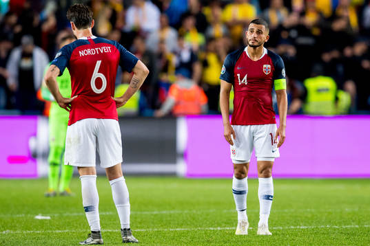 Omar Elabdellaoui of Norway looks dejected