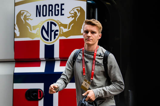 Martin Ødegaard of Norway arrives