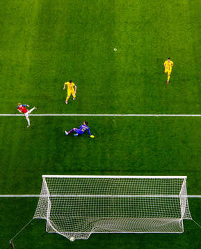 Martin Ødegaard of Norway scores 2-0 behind Cristian