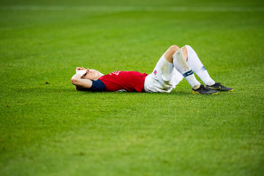 Martin Ødegaard of Norway looks dejected