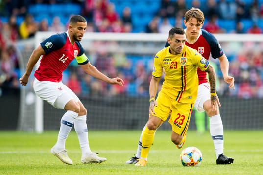 Omar Elabdellaoui of Norway, Nicolae Stanciu of Romania and