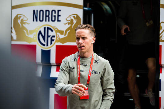 Stefan Johansen of Norway arrives