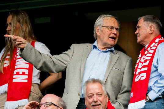 Arne Scheie in the stands