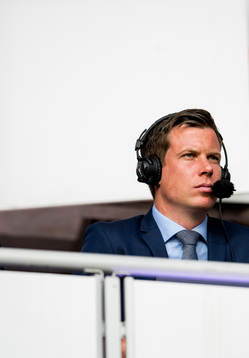Jesper Mathisen, pundit of TV 2, looks