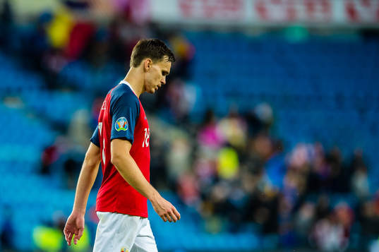 Stefan Marius Johansen of Norway looks dejected