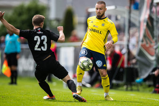 Hittarps Pelle Rosenlind och Ängelholms Filip Pivkovski